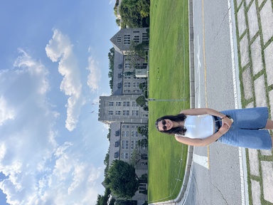 Leila Assadi poses on Korea University’s campus at the end of the semester, contributed by Assadi. After her program ended, Assadi traveled to Thailand and Vietnam for three weeks, taking full advantage of her time abroad.